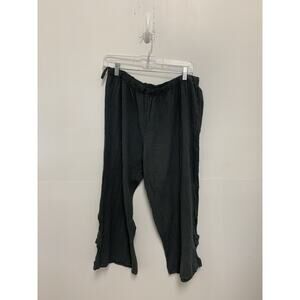 Abaca Cotton Gauze Flowy Wide Leg Pants Boho Beachy Grey Size 3